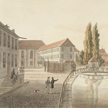 "Am Leinekanal" von Friedrich Besemann, um 1820 (Ausschnitt)&nbsp;&copy;&nbsp;Städtisches Museum Göttingen / F.S.Kimmel